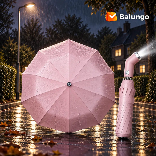 RainGuard™ Automatische paraplu met ingebouwde lamp | Nooit meer in het donker door de regen!
