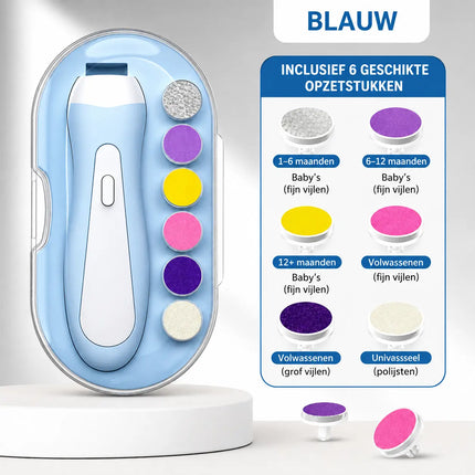 BabySoft™ Elektrische nagelvijl voor baby’s, kinderen en volwassenen | Veilig en eenvoudig nagels verzorgen zonder geknip of stress
