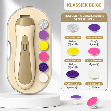 BabySoft™ Elektrische nagelvijl voor baby’s, kinderen en volwassenen | Veilig en eenvoudig nagels verzorgen zonder geknip of stress