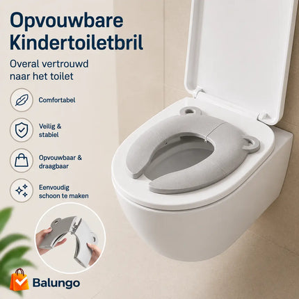 ZitMee™ Opvouwbare kindertoiletbril | Jouw kind altijd naar een schoon en passend toilet, thuis én onderweg!
