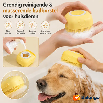 SoftScrub™ Grondig reinigende & masserende badborstel voor huisdieren | De perfecte tool voor het grondig schoonmaken van jouw huisdier!