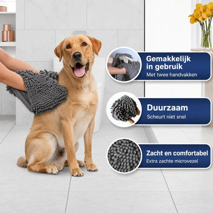 DryPaws™ Superabsorberende huisdieren handdoek | Snel afdrogen, superabsorberend en zacht voor je huisdier